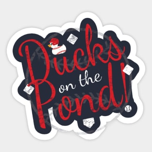 Baseball Sayings Funny Ducks on the Pond Baseball Mom Favorite Sticker